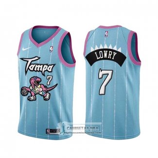 Camiseta Toronto Raptors Kyle Lowry Ciudad 2020-21 Rosa Azul