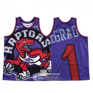 Camiseta Toronto Raptors Tracy Mcgrady Mitchell & Ness Big Face Violeta