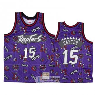 Camiseta Toronto Raptors Vince Carter Hardwood Classics Tear Up Pack Violeta