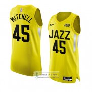 Camiseta Utah Jazz Donovan Mitchell NO 45 Icon Autentico 2022-23 Amarillo