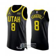 Camiseta Utah Jazz Jarred Vanderbilt NO 8 Statement Autentico 2022-23 Negro