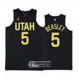 Camiseta Utah Jazz Malik Beasley NO 5 Statement 2022-23 Negro