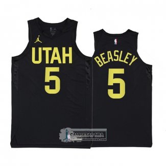 Camiseta Utah Jazz Malik Beasley NO 5 Statement 2022-23 Negro