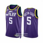 Camiseta Utah Jazz Talen Horton NO 5 Classic 2023-24 Violeta