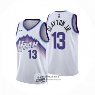 Camiseta Utah Jazz Walter Clayton Jr NO 13 Association 2025-26 Blanco