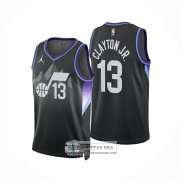 Camiseta Utah Jazz Walter Clayton Jr NO 13 Statement 2025-26 Negro