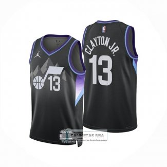 Camiseta Utah Jazz Walter Clayton Jr NO 13 Statement 2025-26 Negro