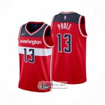 Camiseta Washington Wizards Jordan Poole NO 13 Icon 2024-25 Rojo