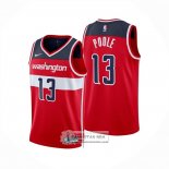 Camiseta Washington Wizards Jordan Poole NO 13 Icon 2024-25 Rojo
