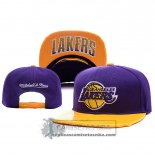 Gorra Lakers leather Purpura Oro