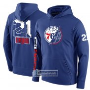 Sudaderas con Capucha Philadelphia 76ers Joel Embiid Azul