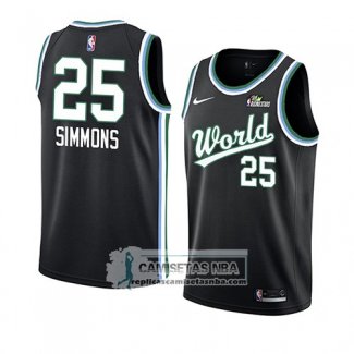 Camiseta 2019 Rising Star Ben Simmons World Negro