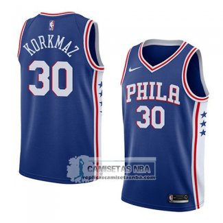 Camiseta 76ers Furkan Korkmaz Icon 2018 Azul