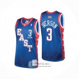 Camiseta All Star 2024 Eastern Conference Allen Iverson NO 3 Azul