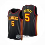Camiseta Atlanta Hawks Dejounte Murray NO 5 Statement 2025-26 Negro