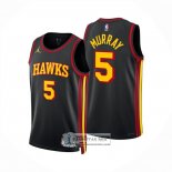 Camiseta Atlanta Hawks Dejounte Murray NO 5 Statement 2025-26 Negro