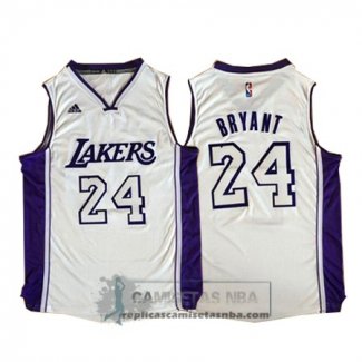 Camiseta Autentico Lakers Bryant Blanco