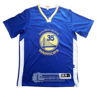 Camiseta Autentico Manga Corta Warriors Duarant Azul