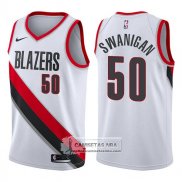 Camiseta Blazers Caleb Swanigan Association 2017-18 Blanco