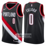 Camiseta Blazers Damian Lillard 2017-18 Negro