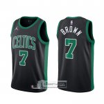 Camiseta Boston Celtics Jaylen Brown Statement 2020-21 Negro