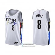 Camiseta Brooklyn Nets Patty Mills NO 8 Ciudad 2022-23 Blanco