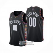 Camiseta Brooklyn Nets Personalizada Ciudad 2025-26 Negro