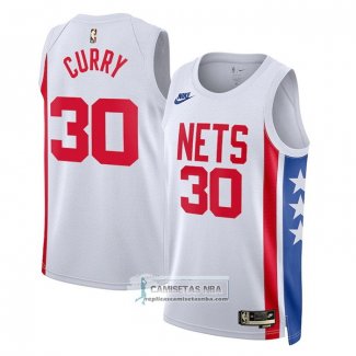 Camiseta Brooklyn Nets Seth Curry NO 30 Classic 2022-23 Blanco