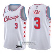 Camiseta Bulls Omer Asik Ciudad 2017-18 Blanco