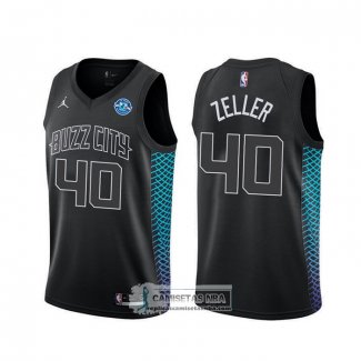 Camiseta Charlotte Hornets Cody Zeller Ciudad Negro