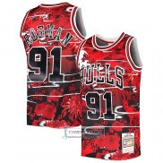 Camiseta Chicago Bulls Dennis Rodman NO 91 Mitchell & Ness Lunar New Year Rojo