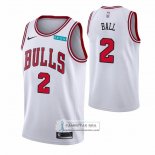 Camiseta Chicago Bulls Lonzo Ball NO 2 Association 2021 Blanco