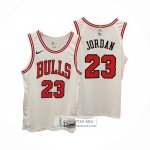 Camiseta Chicago Bulls Michael Jordan NO 23 Association Autentico Blanco