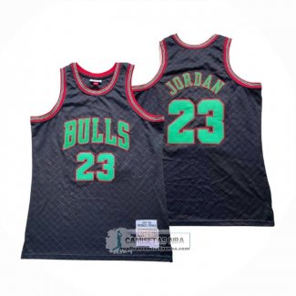 Camiseta Chicago Bulls Michael Jordan NO 23 Mitchell & Ness 1997-98 Negro