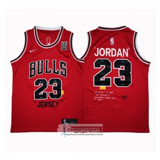 Camiseta Chicago Bulls Michael Jordan NO 23 Retro Rojo3