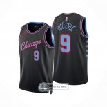 Camiseta Chicago Bulls Nikola Vucevic NO 9 Ciudad 2025-26 Negro