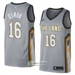 Camiseta Cleveland Cavaliers Cedi Osman Ciudad 2018 Gris