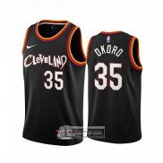 Camiseta Cleveland Cavaliers Isaac Okoro Ciudad 2020-21 Negro