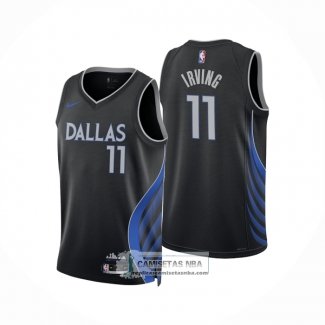 Camiseta Dallas Mavericks Kyrie Irving NO 11 Ciudad 2025-26 Negro