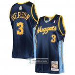 Camiseta Denver Nuggets Allen Iverson NO 3 Mitchell & Ness 2006-07 Azul2