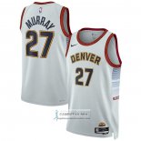 Camiseta Denver Nuggets Jamal Murray NO 27 Ciudad 2022-23 Blanco