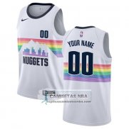 Camiseta Denver Nuggets Personalizada Ciudad Edition Blanco