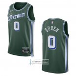 Camiseta Detroit Pistons Jalen Duren NO 0 Ciudad 2022-23 Verde