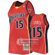 Camiseta Golden State Warriors Damian Jones 2009-10 Hardwood Classics Naranja