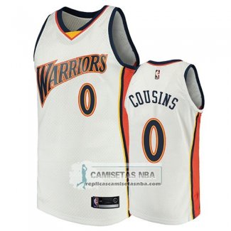 Camiseta Golden State Warriors Demarcus Cousins 2009-10 Hardwood Classics Blanco