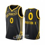 Camiseta Golden State Warriors Gary Payton II NO 0 Ciudad 2023-24 Negro