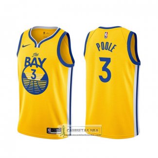 Camiseta Golden State Warriors Jordan Poole Statement Oro