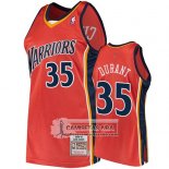 Camiseta Golden State Warriors Kevin Durant 2009-10 Hardwood Classics Naranja