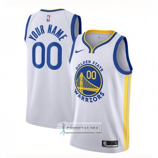 Camiseta Golden State Warriors Personalizada Association 2020-21 Blanco