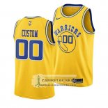 Camiseta Golden State Warriors Personalizada Hardwood Classic 2018-19 Amarillo